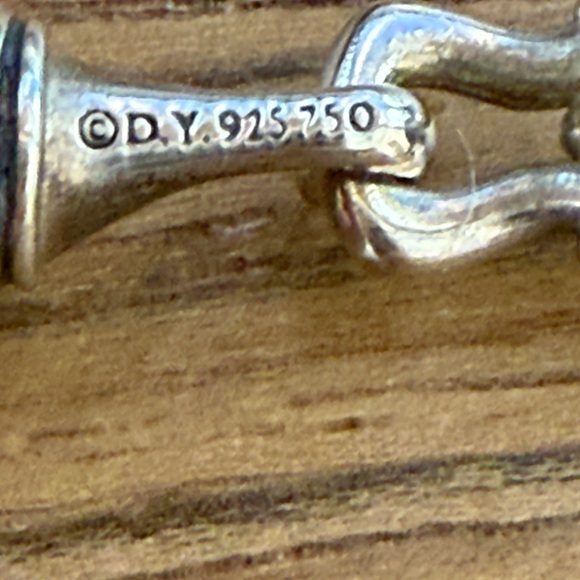 🌟David Yurman🌟 Buckle Classic Cable Bracelet - Silver w/18k Gold 4mm Sz L - Picture 4 of 4